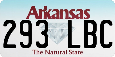 AR license plate 293LBC