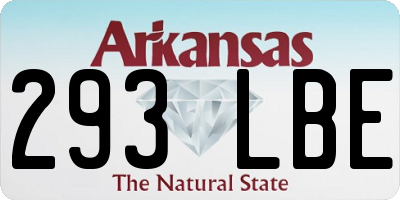 AR license plate 293LBE