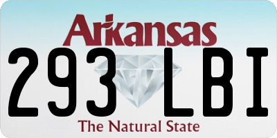 AR license plate 293LBI