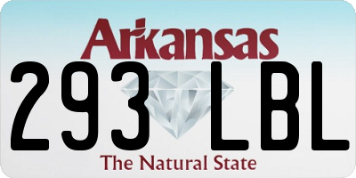 AR license plate 293LBL