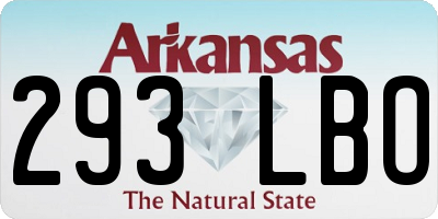 AR license plate 293LBO