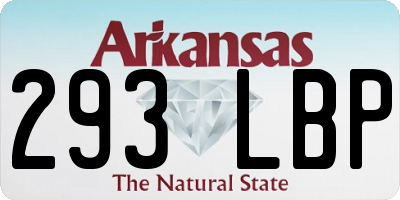 AR license plate 293LBP