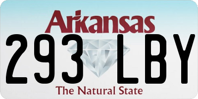 AR license plate 293LBY