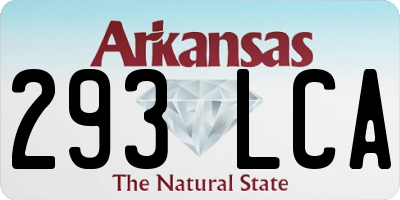 AR license plate 293LCA
