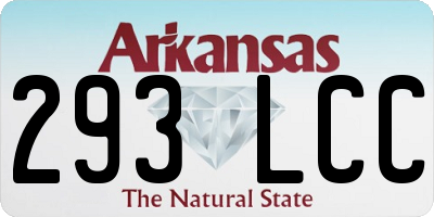 AR license plate 293LCC