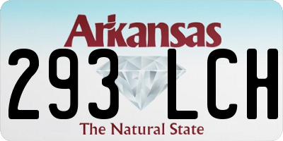 AR license plate 293LCH