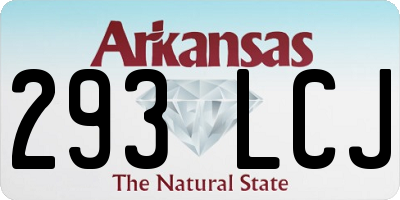 AR license plate 293LCJ