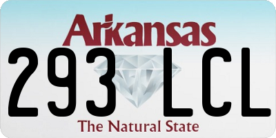 AR license plate 293LCL