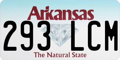 AR license plate 293LCM