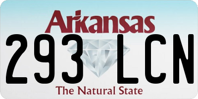 AR license plate 293LCN