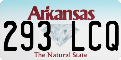 AR license plate 293LCQ