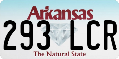 AR license plate 293LCR