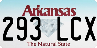 AR license plate 293LCX