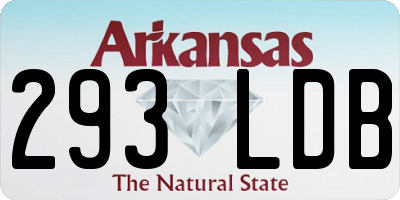 AR license plate 293LDB