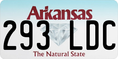 AR license plate 293LDC