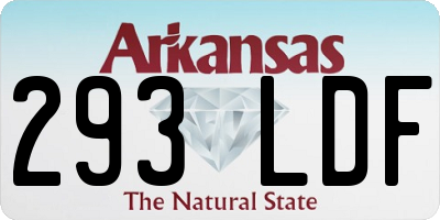 AR license plate 293LDF