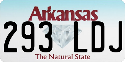 AR license plate 293LDJ