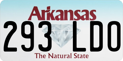 AR license plate 293LDO