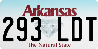 AR license plate 293LDT