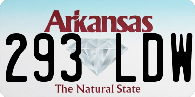 AR license plate 293LDW