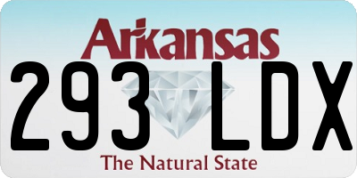 AR license plate 293LDX