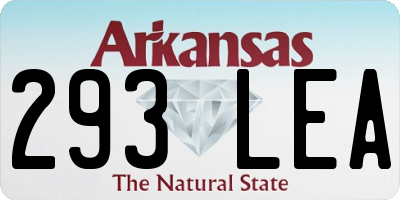 AR license plate 293LEA