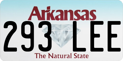 AR license plate 293LEE