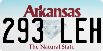 AR license plate 293LEH