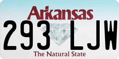 AR license plate 293LJW