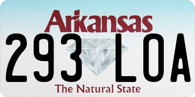 AR license plate 293LOA