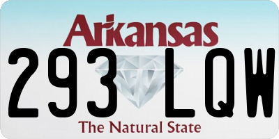AR license plate 293LQW