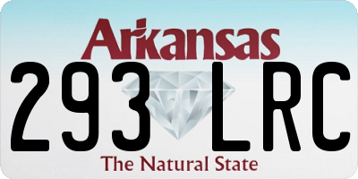 AR license plate 293LRC