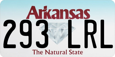 AR license plate 293LRL