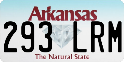 AR license plate 293LRM