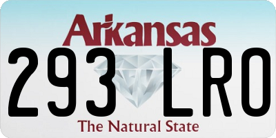 AR license plate 293LRO