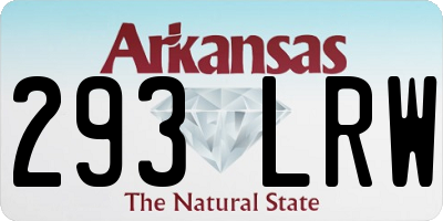 AR license plate 293LRW