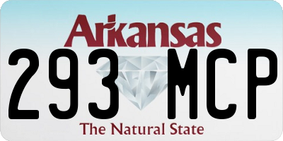 AR license plate 293MCP