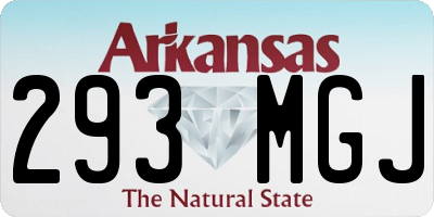 AR license plate 293MGJ