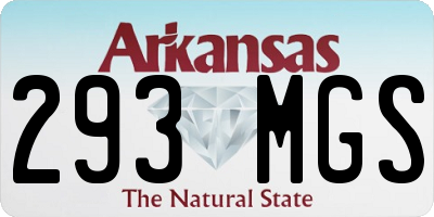 AR license plate 293MGS