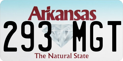 AR license plate 293MGT
