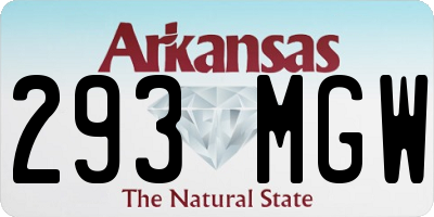AR license plate 293MGW