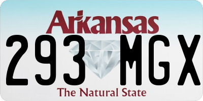 AR license plate 293MGX