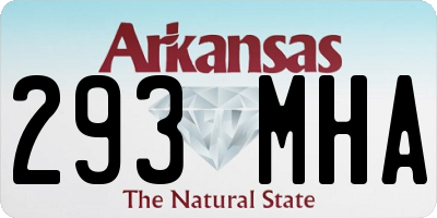 AR license plate 293MHA