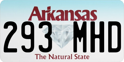 AR license plate 293MHD