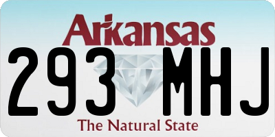 AR license plate 293MHJ