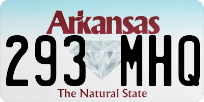 AR license plate 293MHQ
