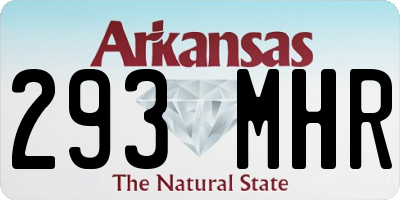 AR license plate 293MHR