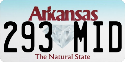 AR license plate 293MID