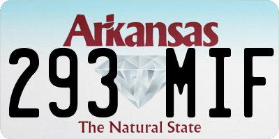 AR license plate 293MIF