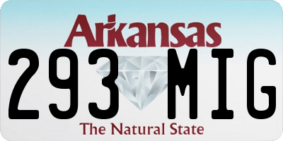 AR license plate 293MIG